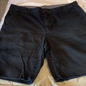 Kith classic cutoff shorts (black) and (tan)